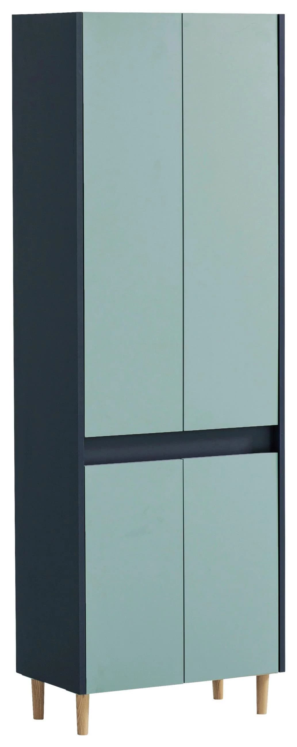 Hochschrank WELLTIME "Lovis" 56 cm Nachtblau/Taubenblau