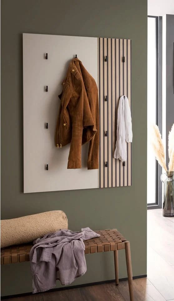 WELLTIME Garderobenpaneel Alexa Beige 16 Haken FSC