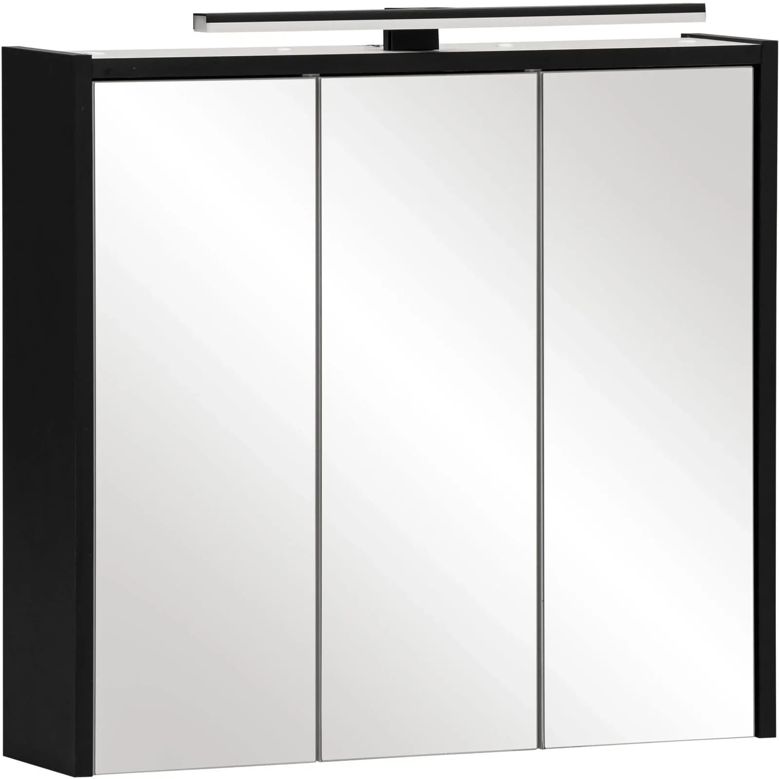Schildmeyer Badezimmerspiegelschrank Emmik Schwarz LED