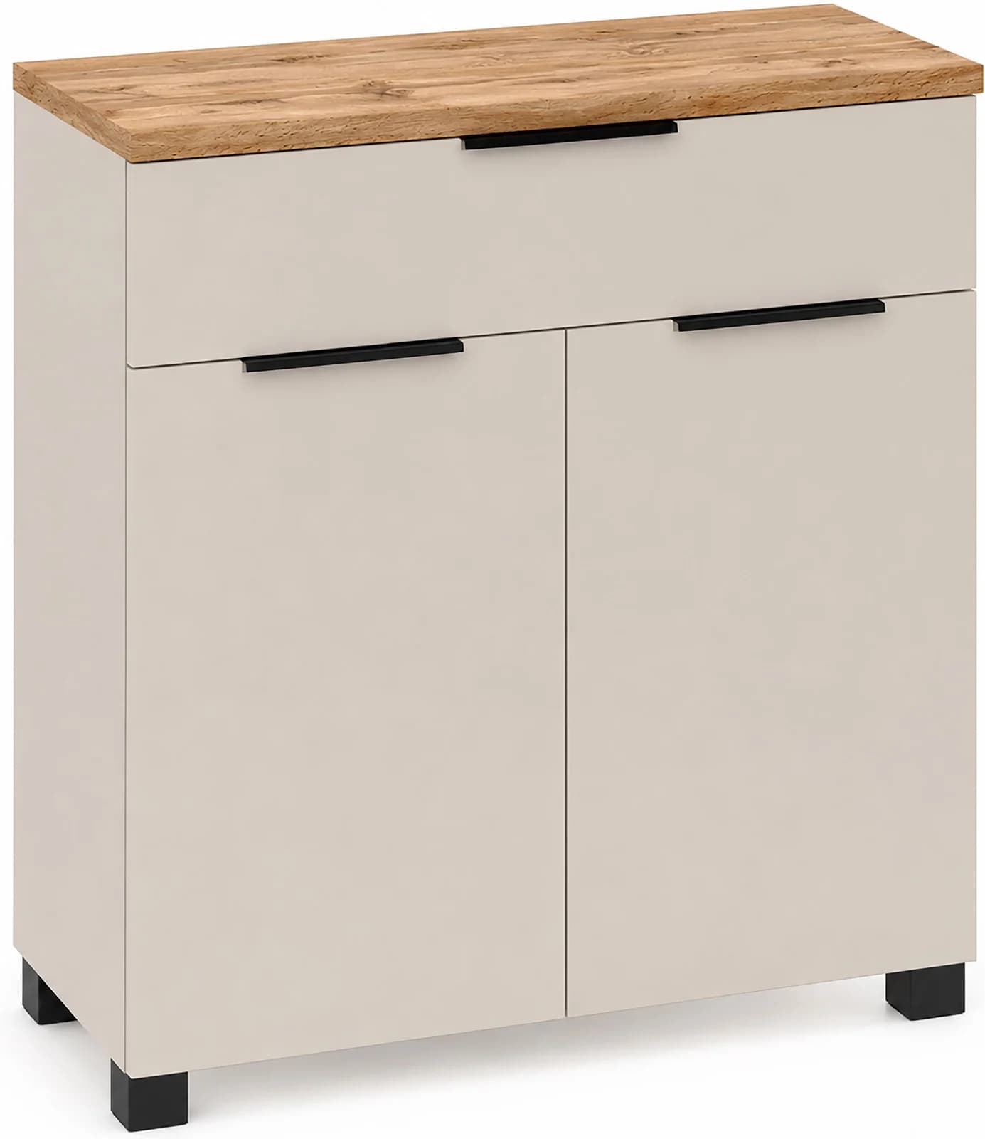Schildmeyer Unterschrank Saga 80cm Cremebeige Eiche Landhaus