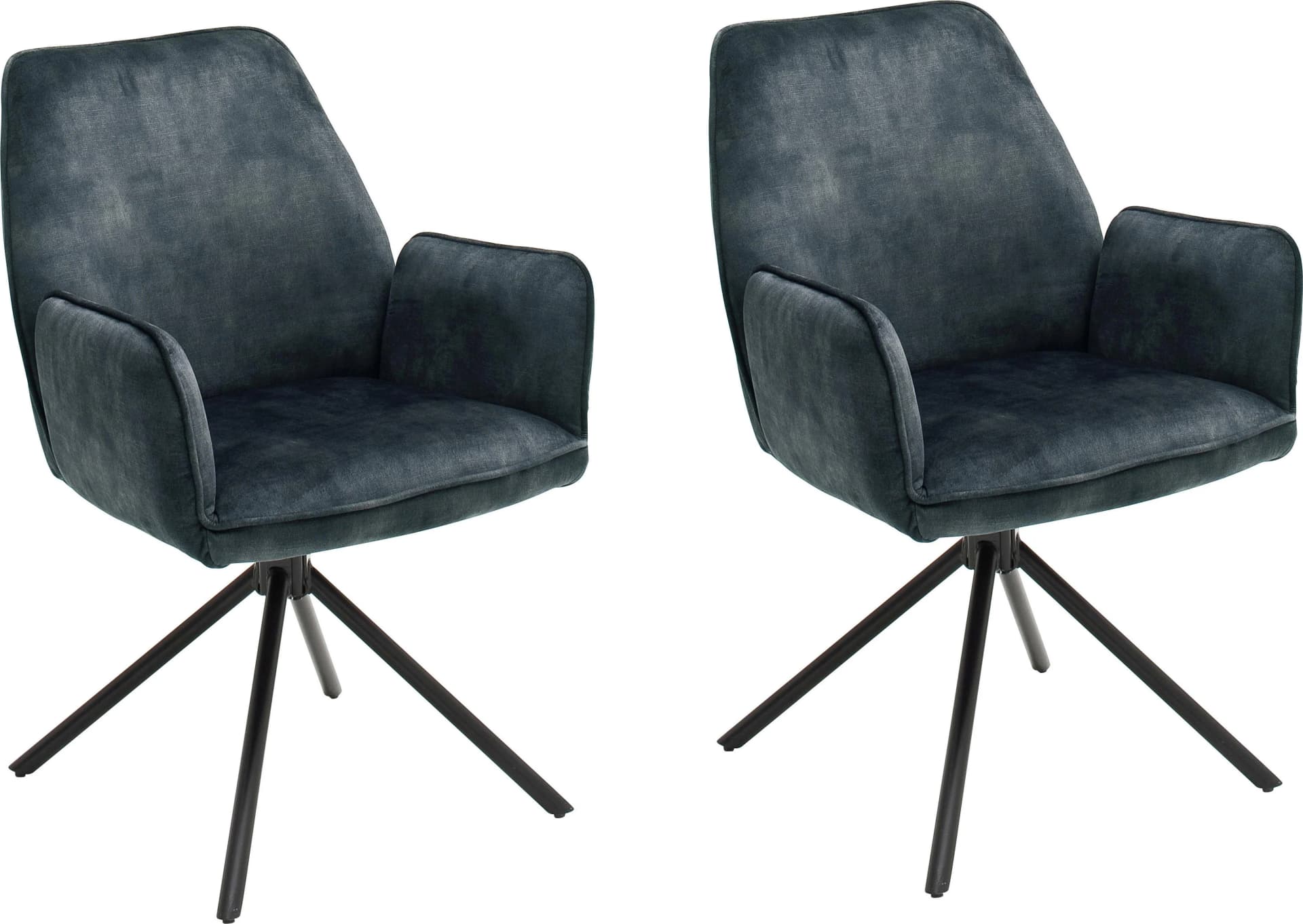 MCA FURNITURE Ottawa Esszimmerstuhl mit Armlehne Petrol Metall