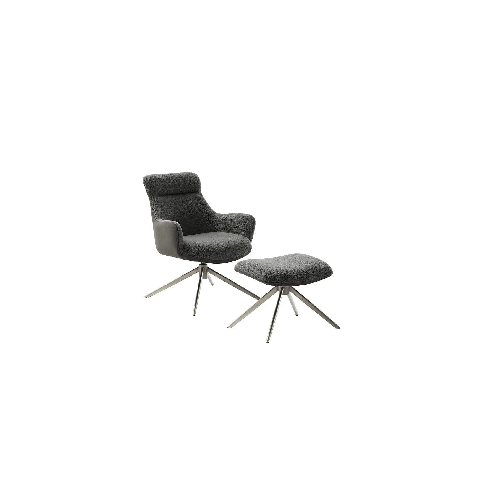 iNNoSeat by MCA + PELION Drehstuhl mit Armlehnen - Verschiedene Farben - Edelstahl / Anthrazit