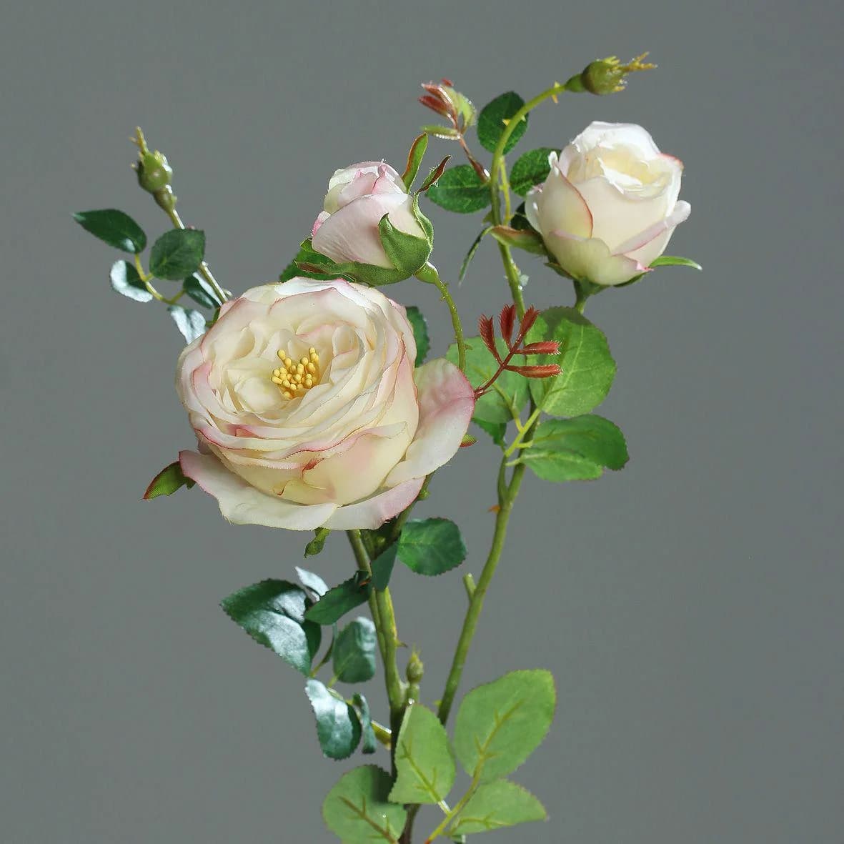 Kunstblume Rose Creme-Pink