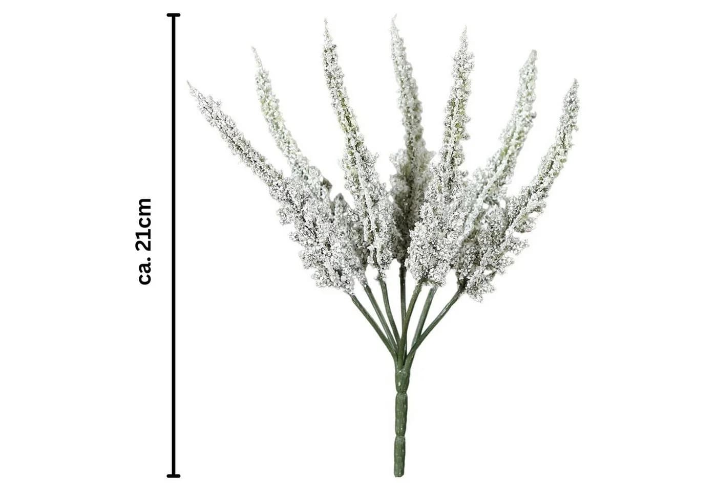 DPI Kunstblume Erikabusch Heidekraut Cream/Weiß ca. 21 cm