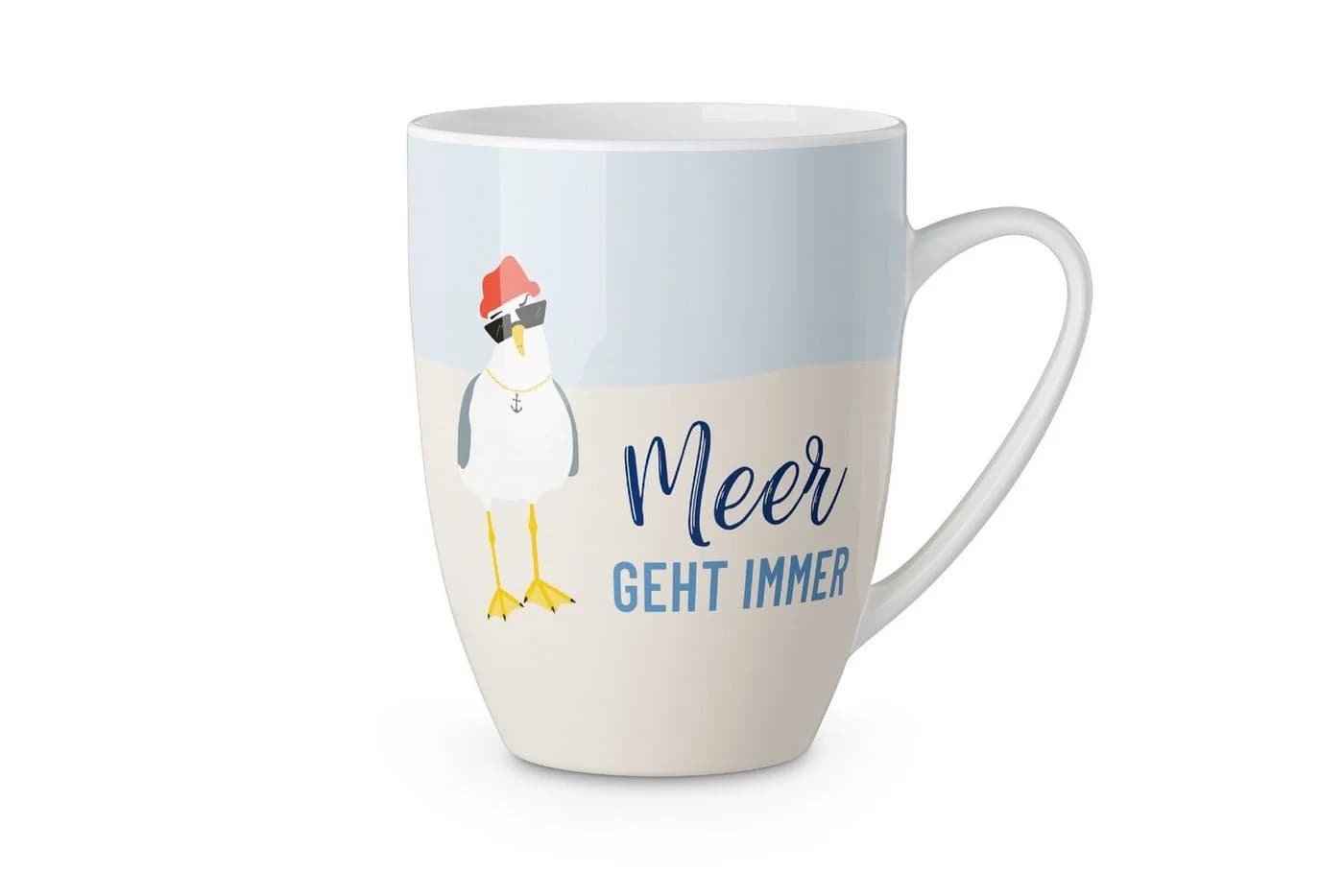 La Vida Kaffeetasse 250ml Weiß Möwe MEERFREUNDE Keramik