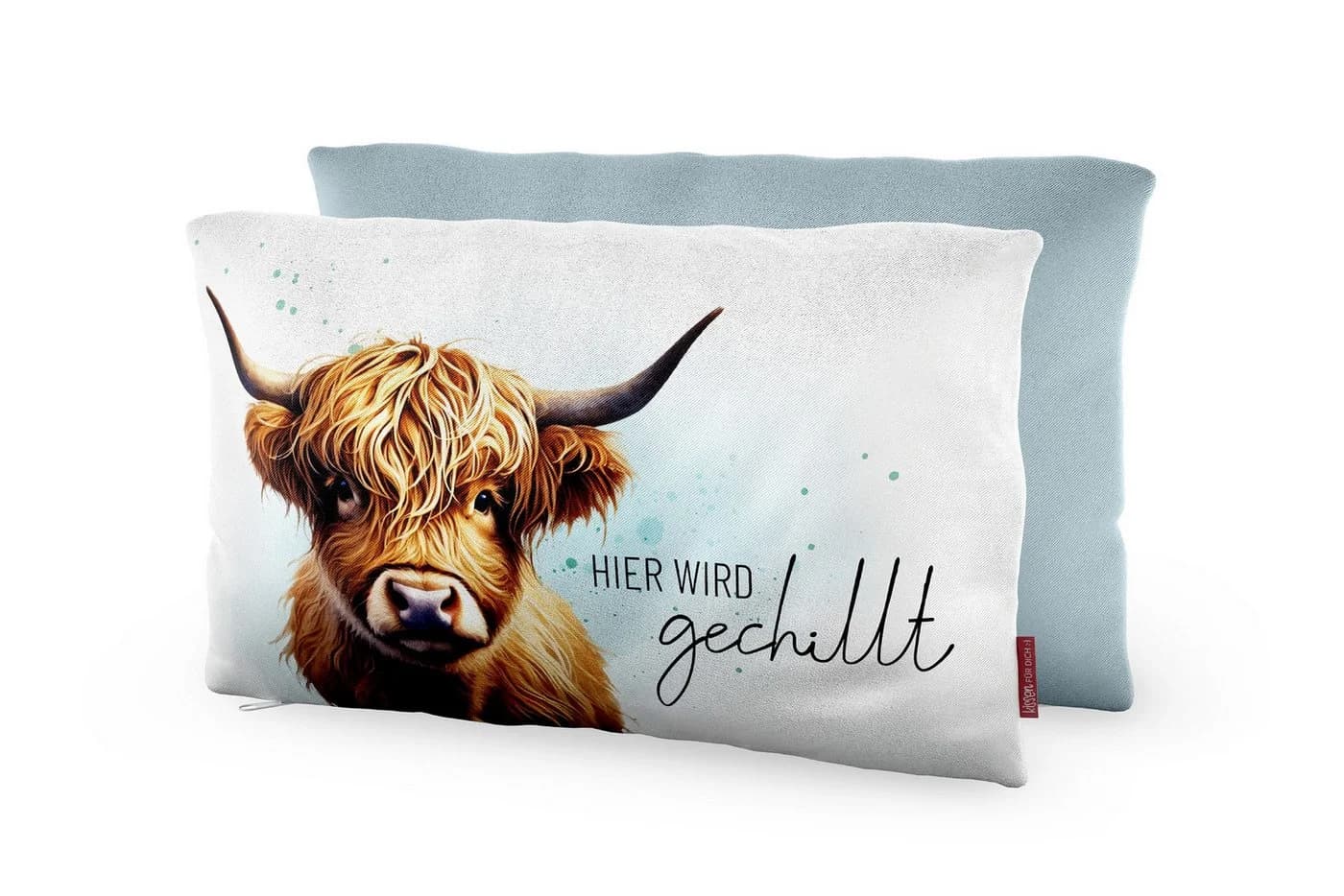 La Vida Kuschelkissen Rind Blau