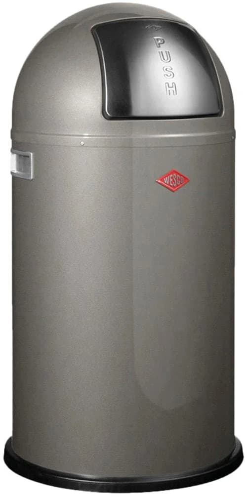 WESCO Pushboy Mülleimer 50 Liter Grau Stahlblech