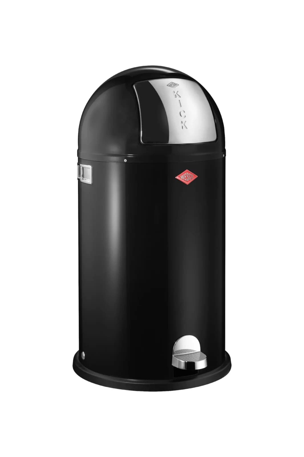 WESCO Kickboy Tretmülleimer 40 Liter Schwarz Stahlblech