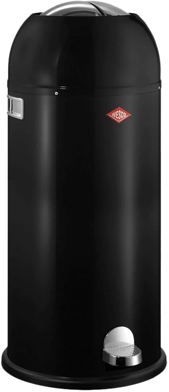 WESCO Kickmaster Maxi Mülleimer Schwarz 40L mit Fußtritt