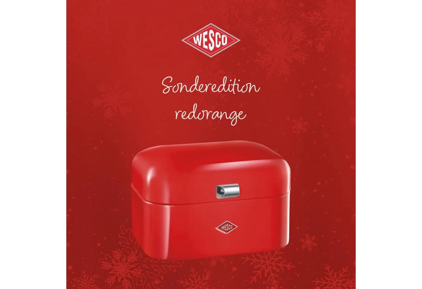 WESCO Single Grandy Brotkasten Rotorange mit Lüftungslöchern