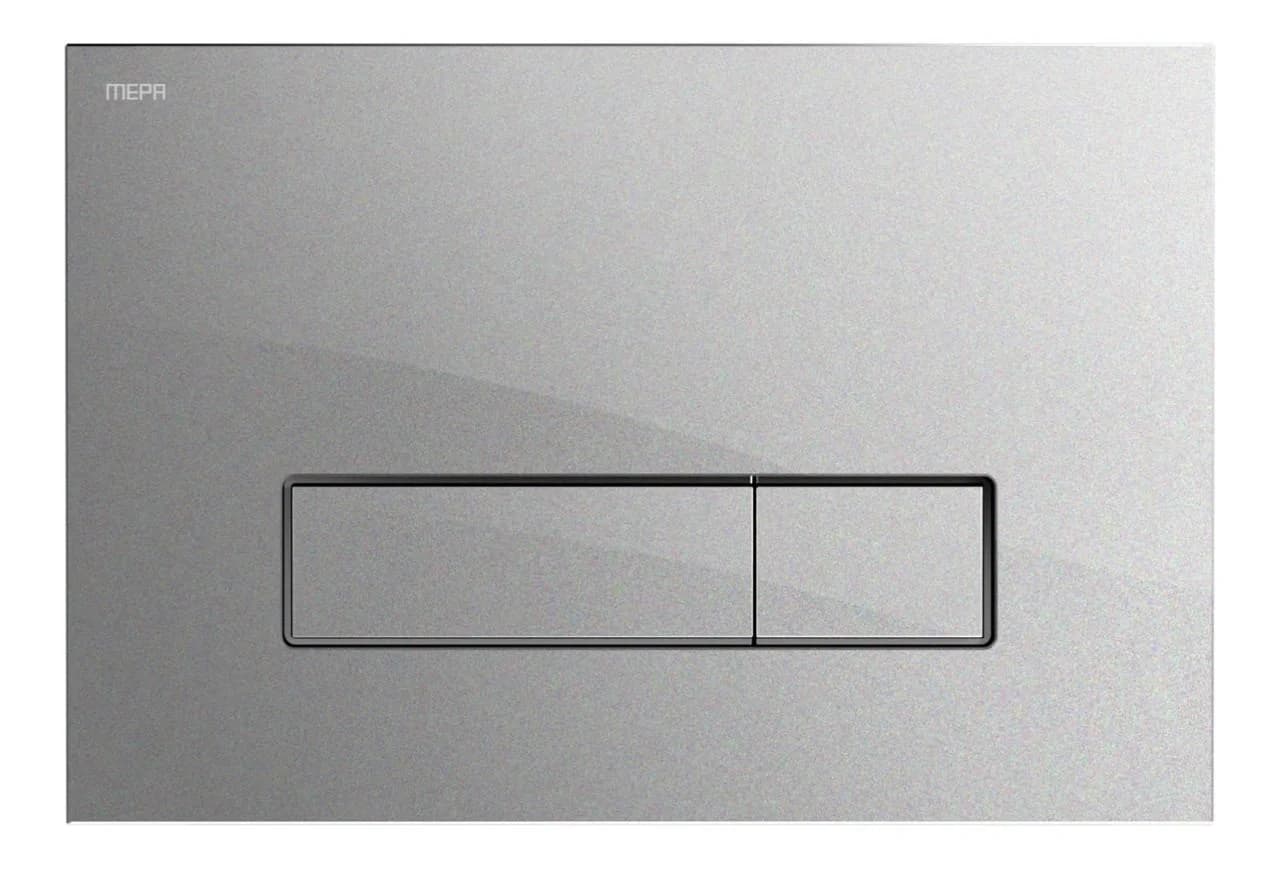 Mepa Orbit Betätigungsplatte 421846 Glas Silber 2-Mengenspülung