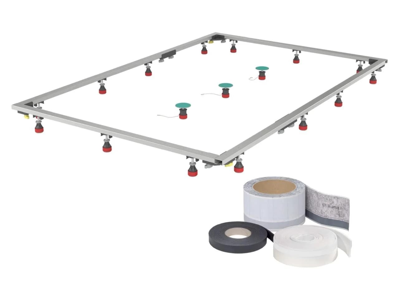Mepa Duschwannen-Set Mineralgussrahmen XL 3S+ mit Schallschutz