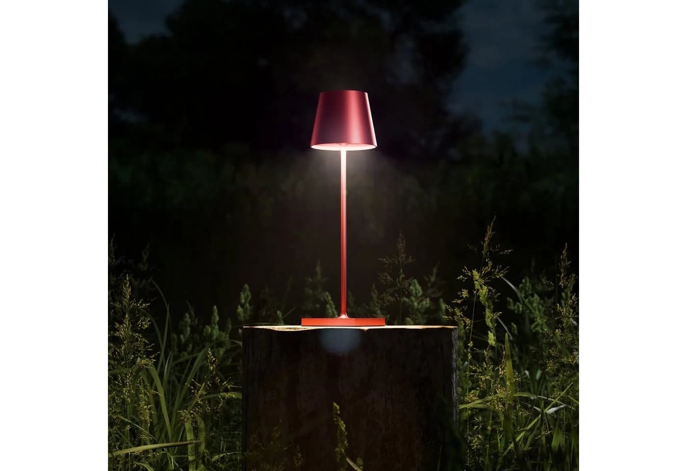Nuindie LED Akku Tischleuchte Kirschrot Sigor