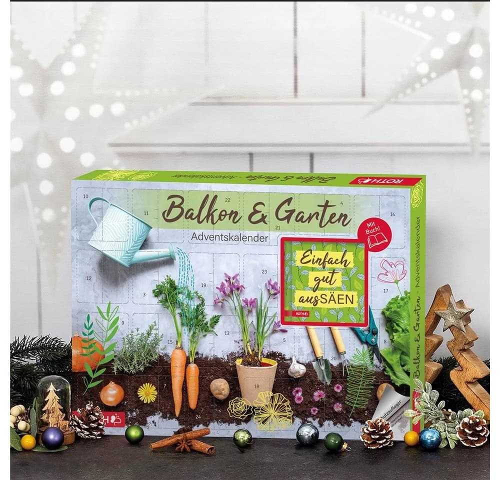 Roth Adventskalender Balkon & Garten-Adventskalender, 24 Samentütchen