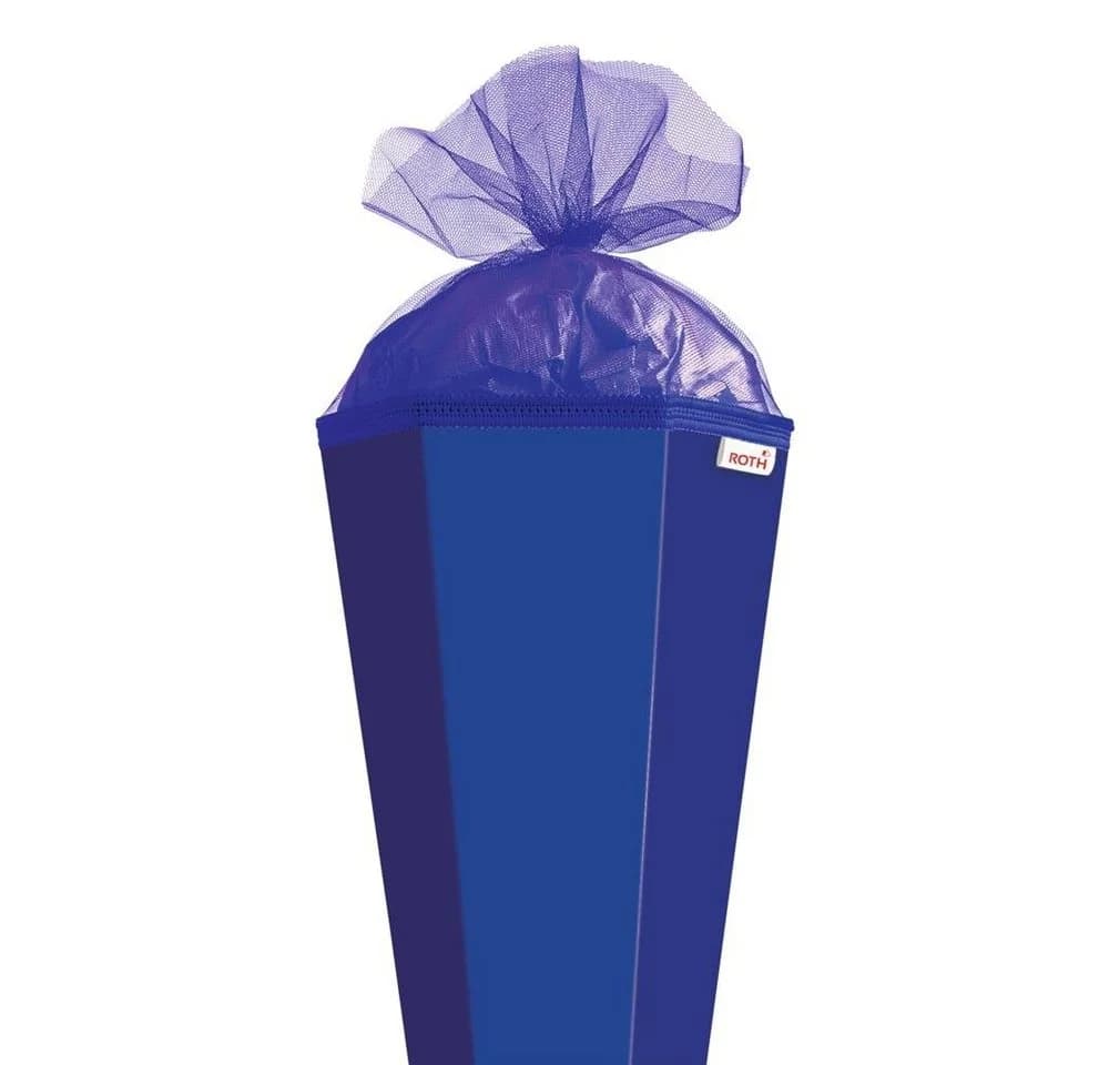 Roth Schultüte Ultramarinblau 85 cm mit Tüllverschluss