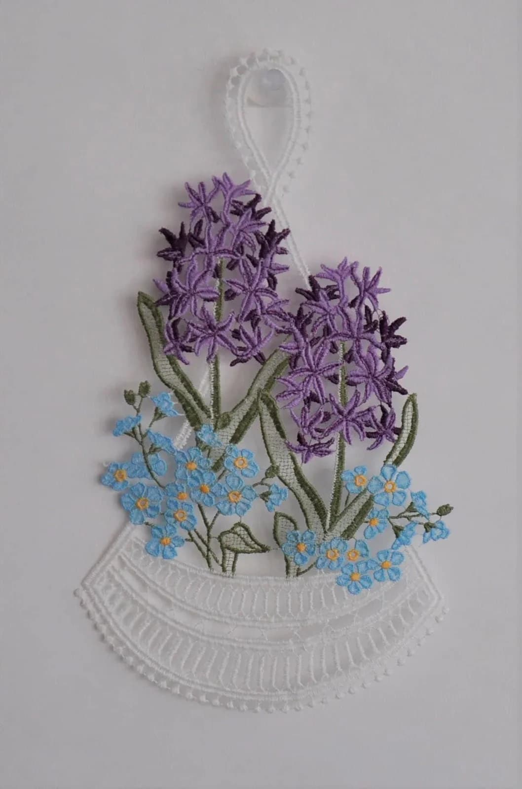 Fensterbild STICKEREIEN PLAUEN "Hyazinthen" Gr. 1 Bunt Polyester