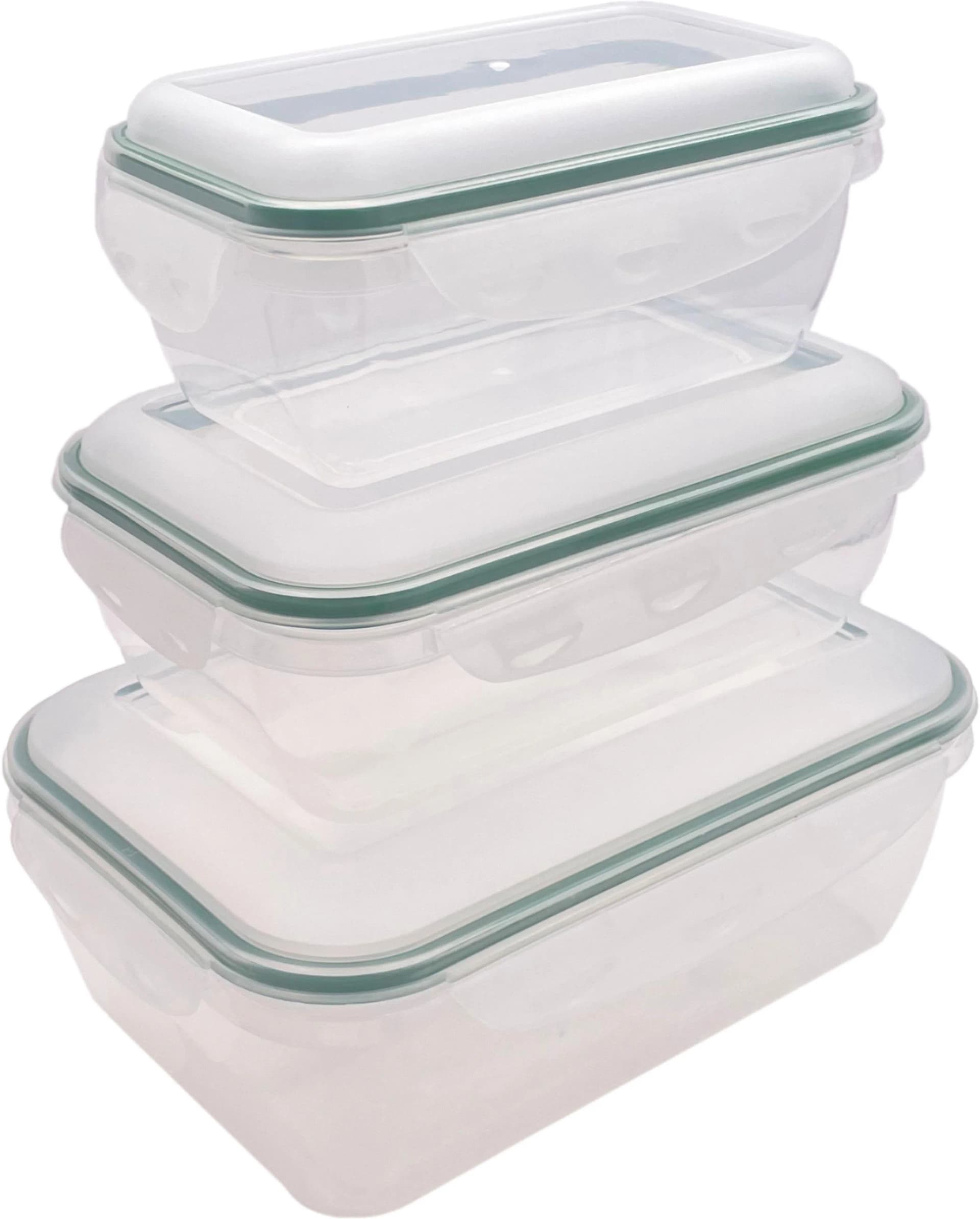 Frischhaltedose BONETTI 6-tlg. Set Grün Transparent Rechteckig