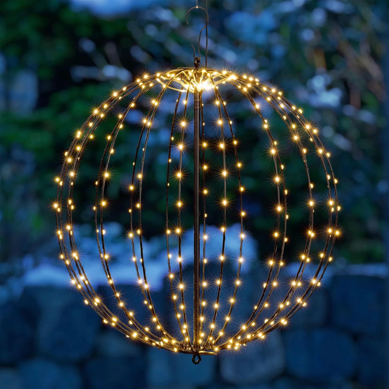 OTTO HOME LED-Leuchtkugel THALLIA Gold/Schwarz Ø50cm mit Timer