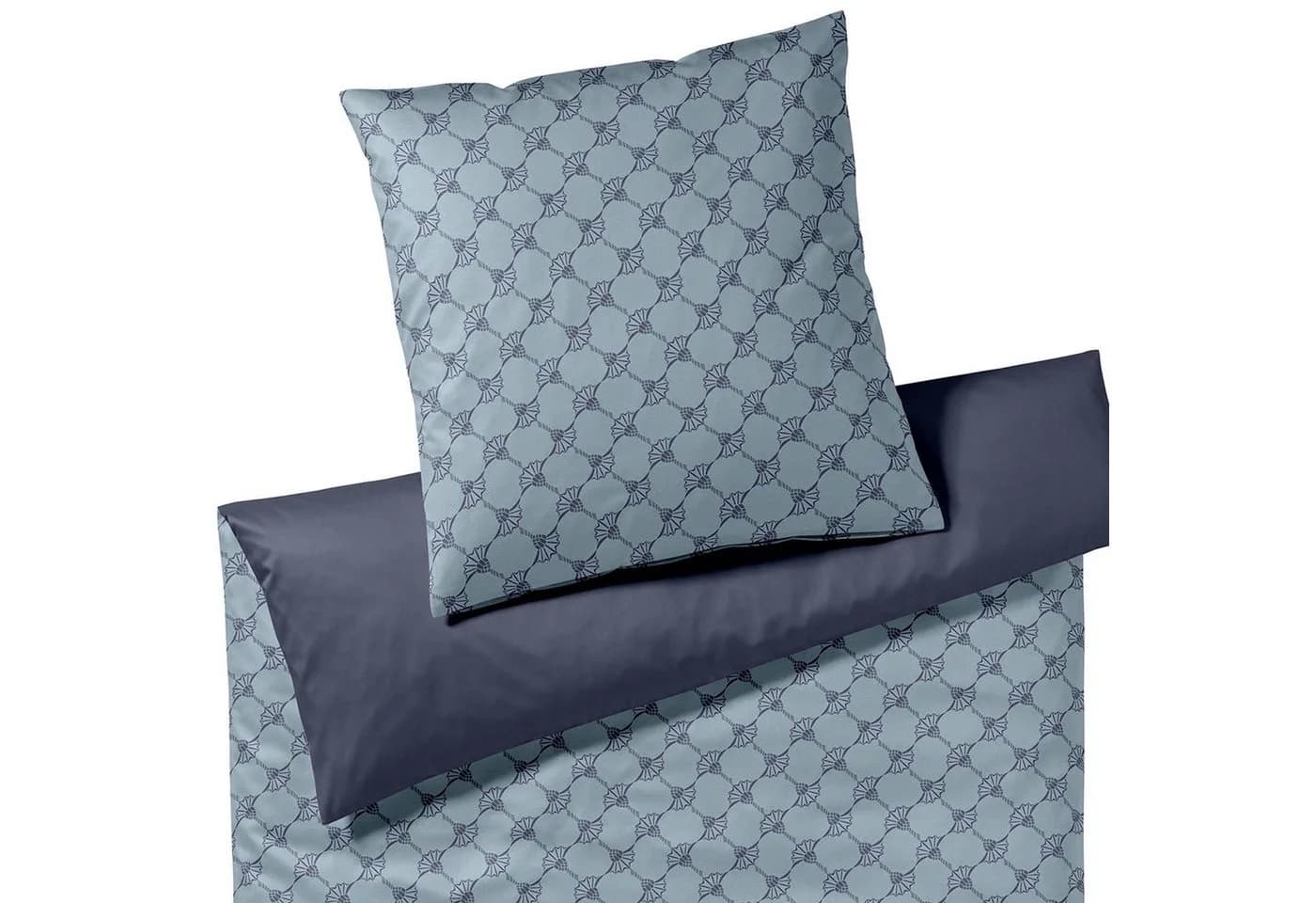 JOOP! Wendebettwäsche Cornflower Double Mako-Satin Hellblau Dunkelblau