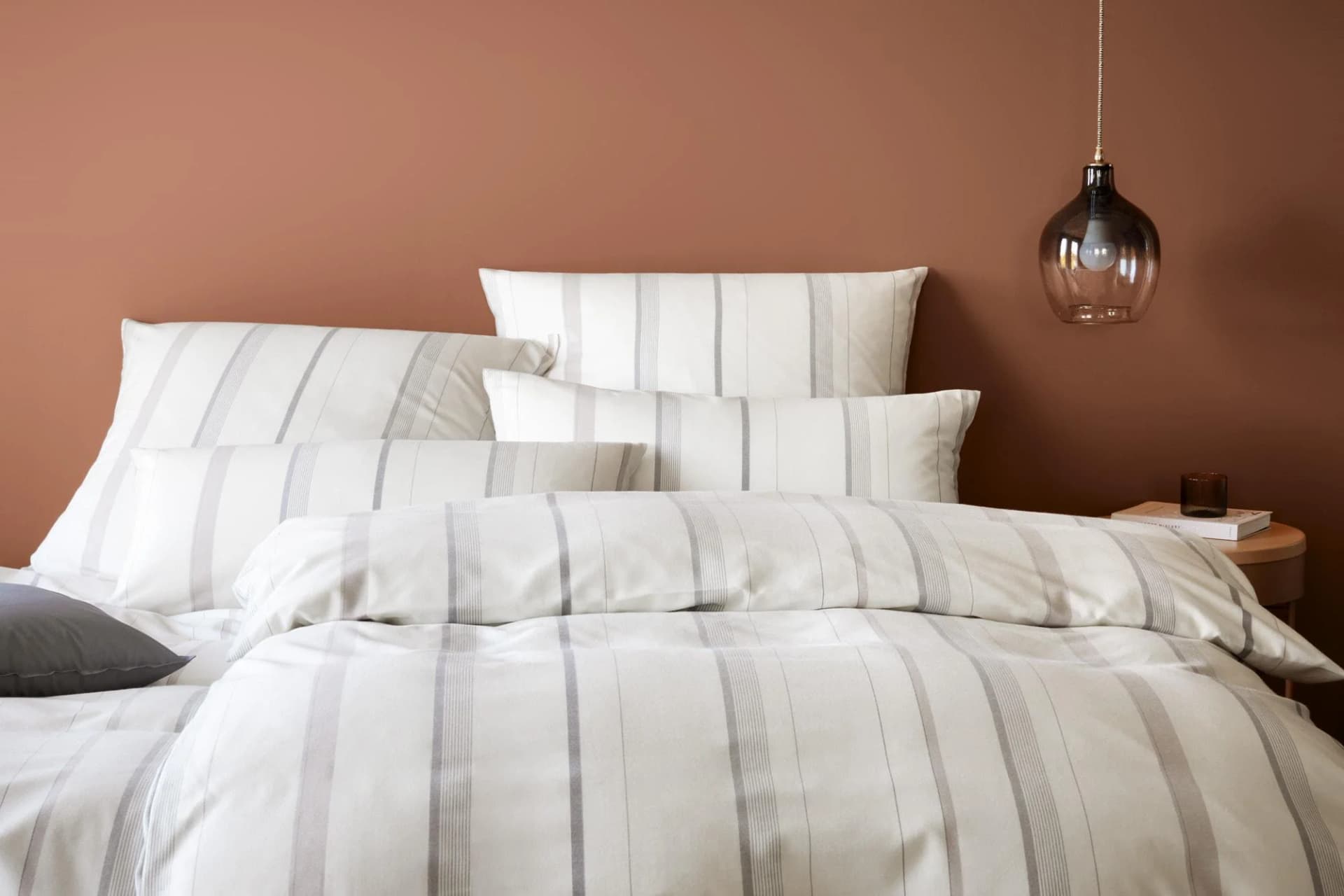 Bettwäsche Edinburgh Creme Flanell 100% Baumwolle
