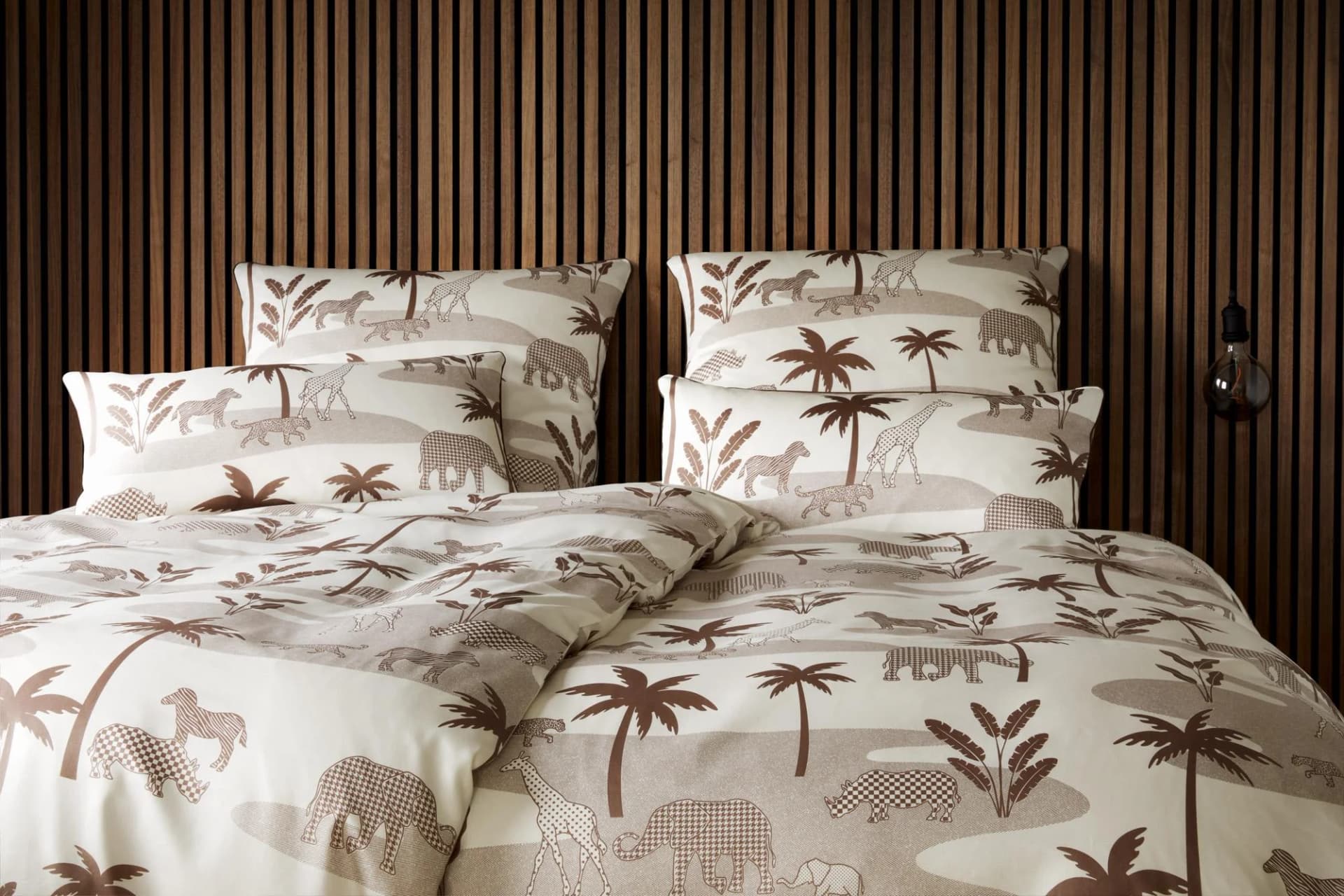 Bettwäsche Jungle Graphic Savanne Mako-Satin