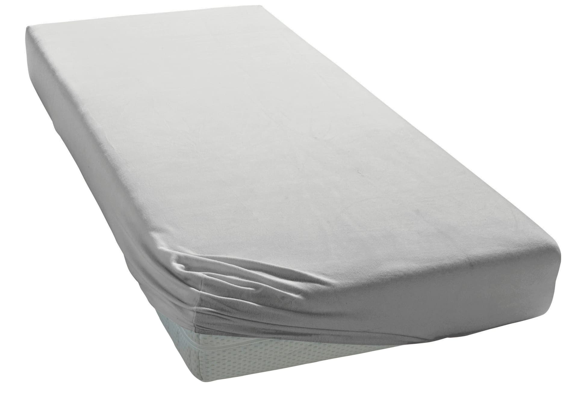 ELEGANTE Spannbettlaken Uni Mako-Jersey Grau 180-200x200-220