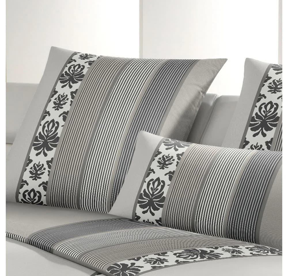 JOOP! Bettwäsche Ornament Stripe Mako Satin 2-teilig Beige/Braun