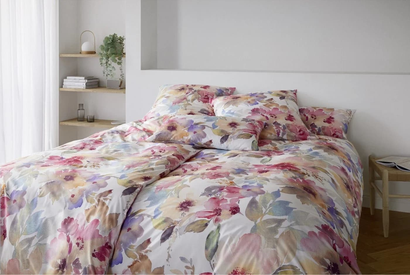 Elegante Mako-Batist Bettwäsche 135x200 pink