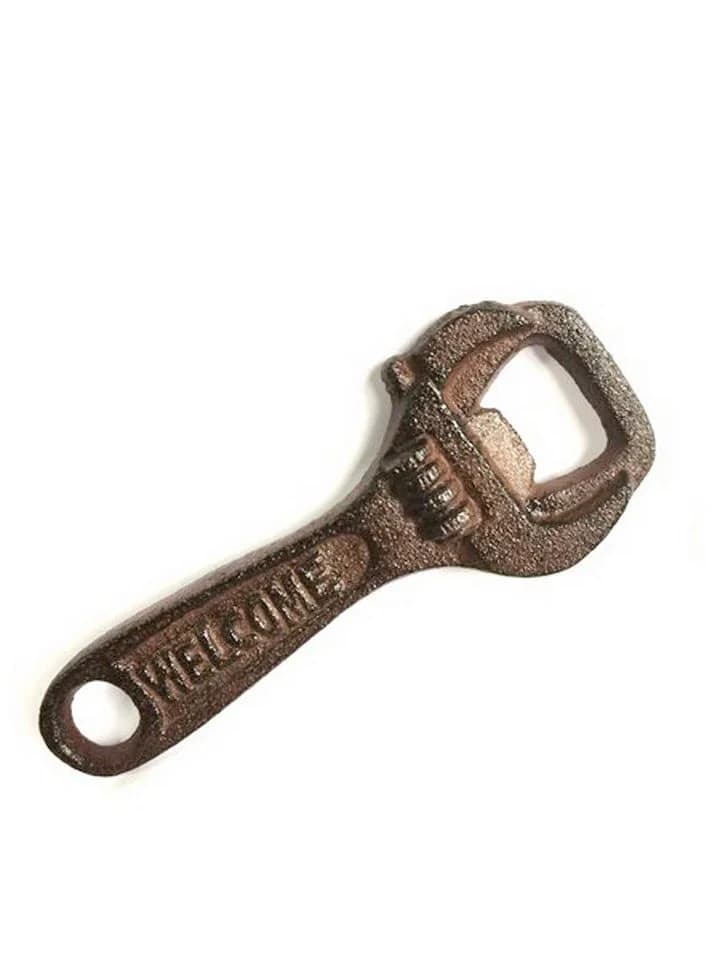 B&S Deko Flaschenöffner Schraubenschlüssel Gusseisen 15 cm