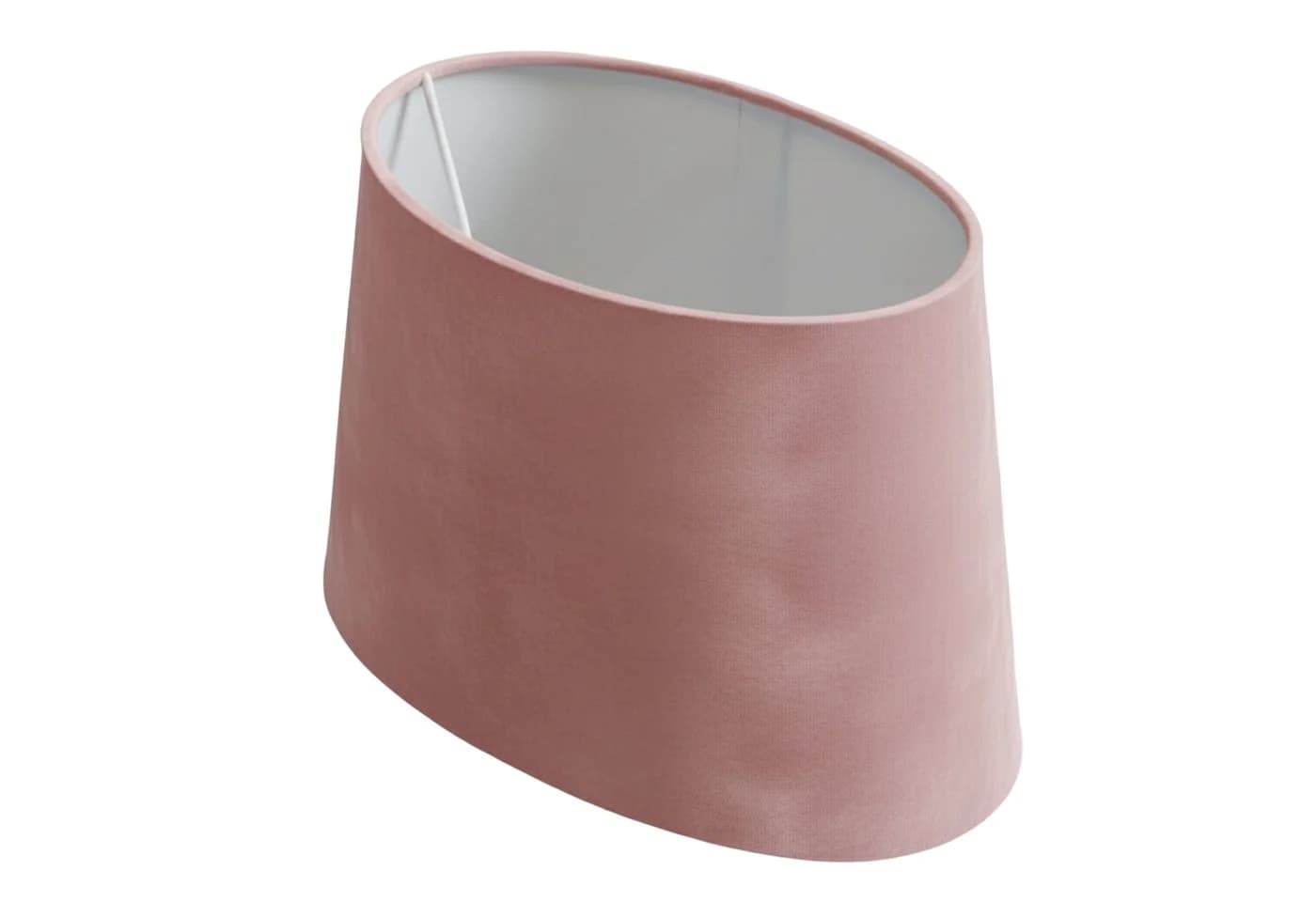 B&S Lampenschirm Oval Velvet Rosa Samt-Optik