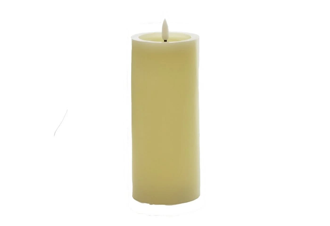 B&S LED-Kerze Echtwachs Creme mit Timer und Flackereffekt