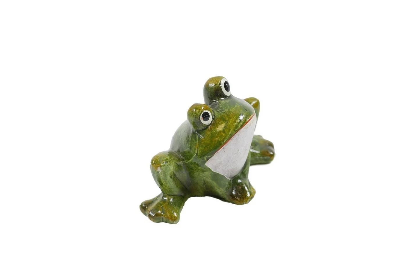 B&S Dekofigur Frosch Grün Keramik Landhausstil
