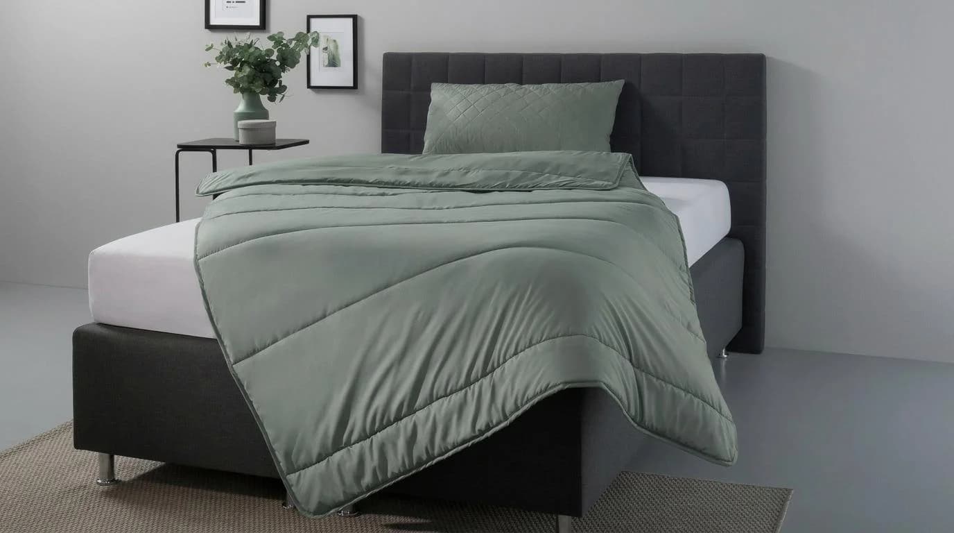 OTTO HOME Clarra Mikrofaser-Bettdecke & Kissen Set 135x200 Grün