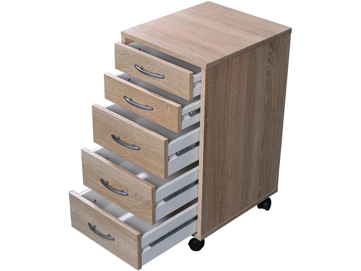 möbelando Rollcontainer Pit mit 5 Schubladen
