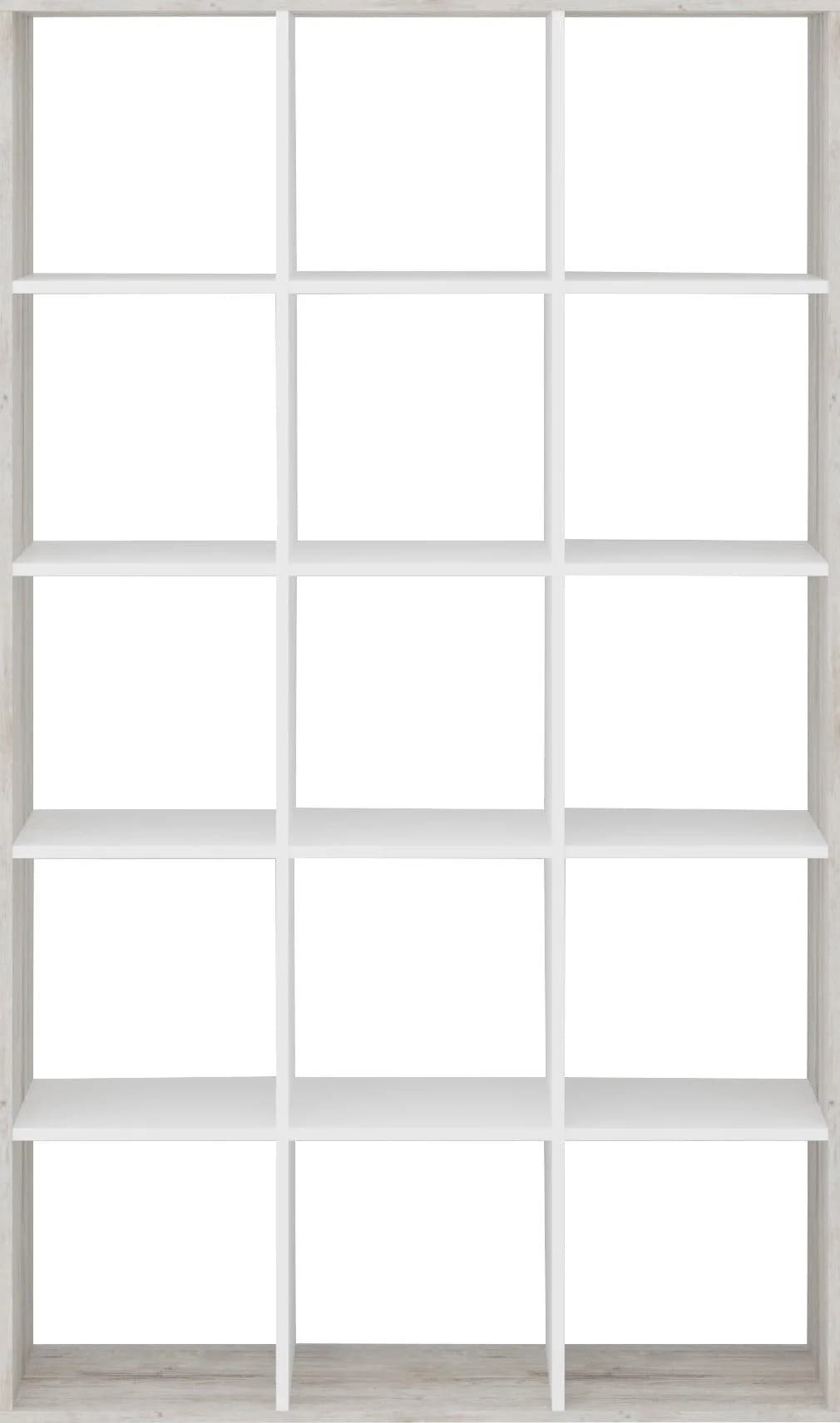 FMD Raumteilerregal Mega Beige/Weiß Holzwerkstoff