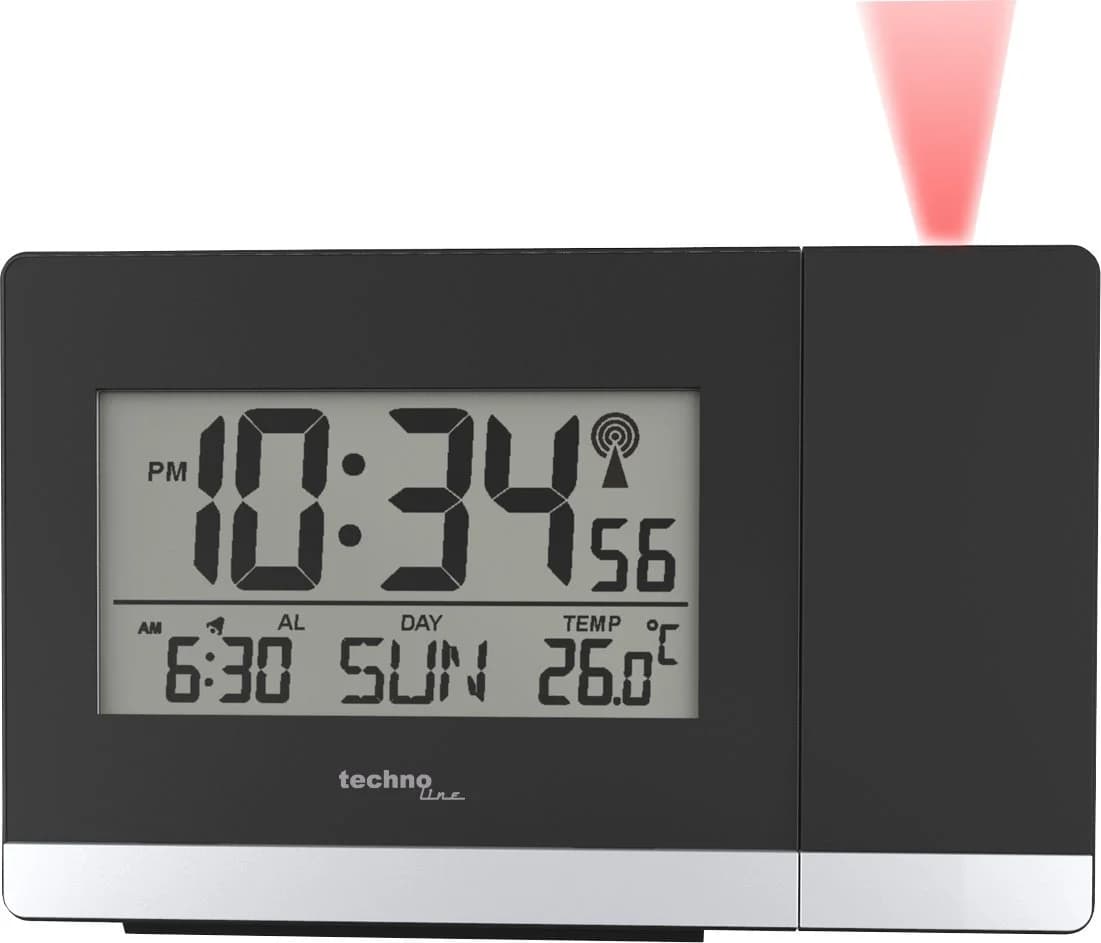 Technoline Projektions-Funkwecker WT 536 Schwarz