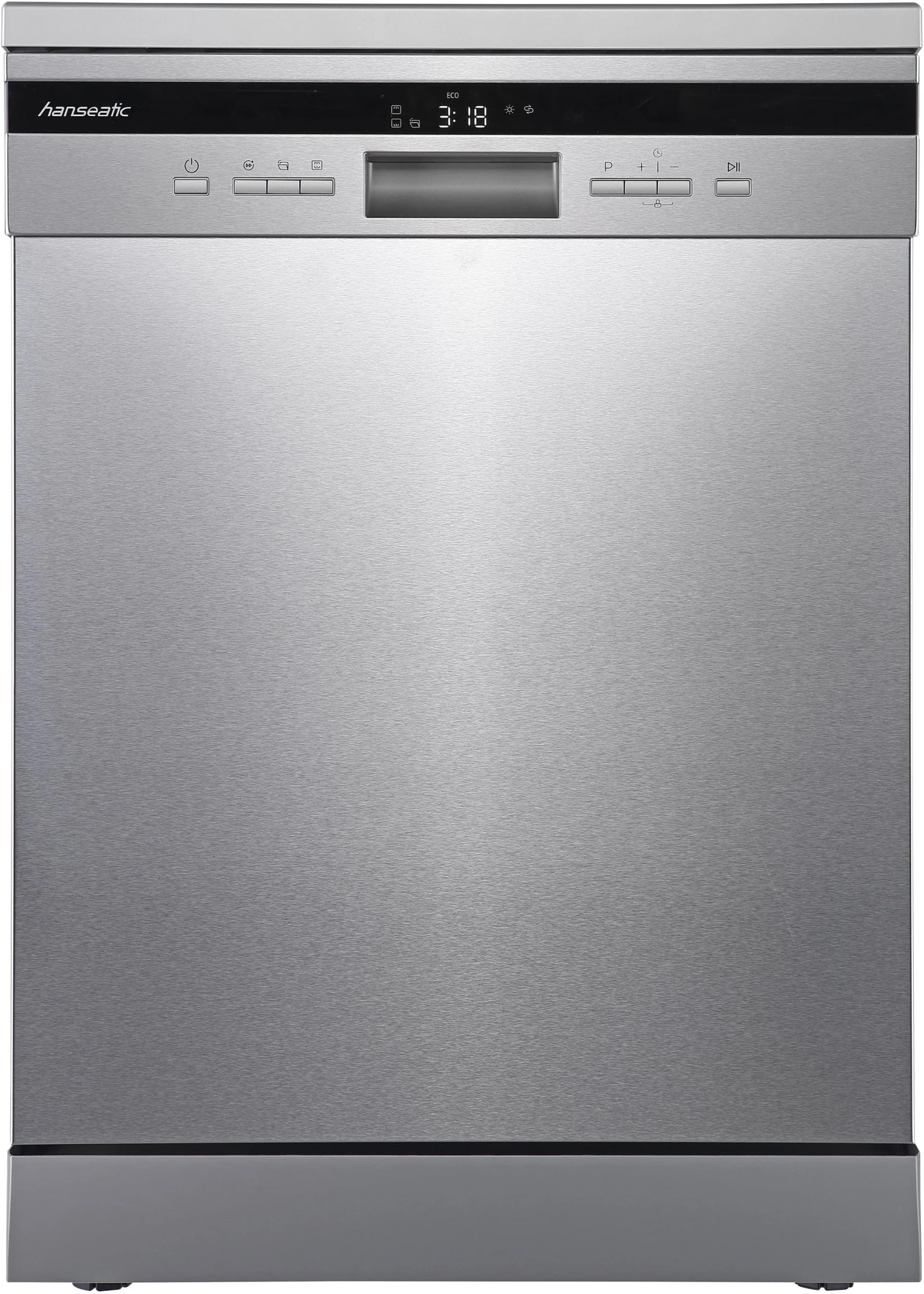 HANSEATIC Geschirrspüler HG6085C14T7635EI AutoOpen-Trocknung Silber