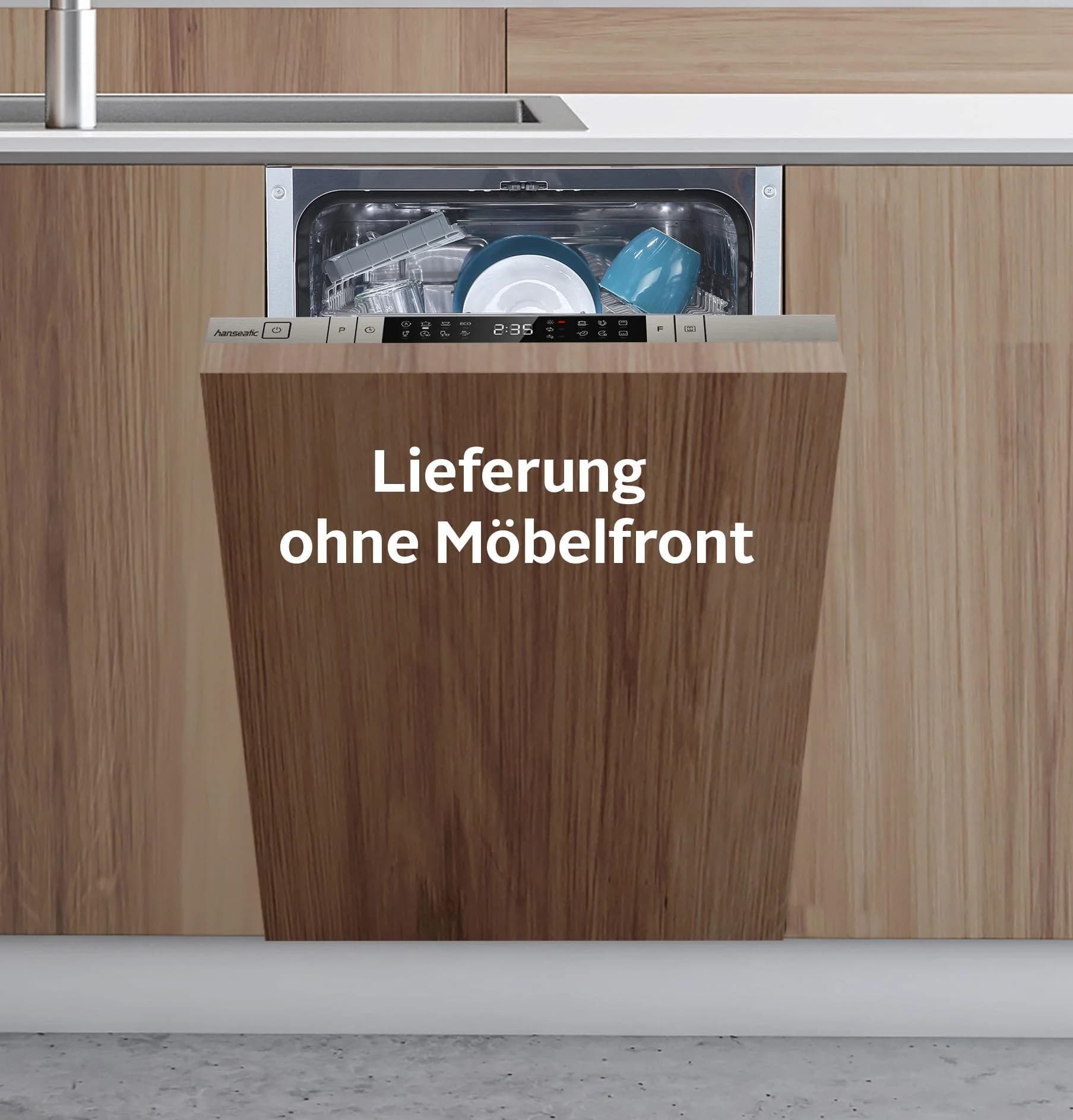 Vollintegrierter Geschirrspüler in Silber