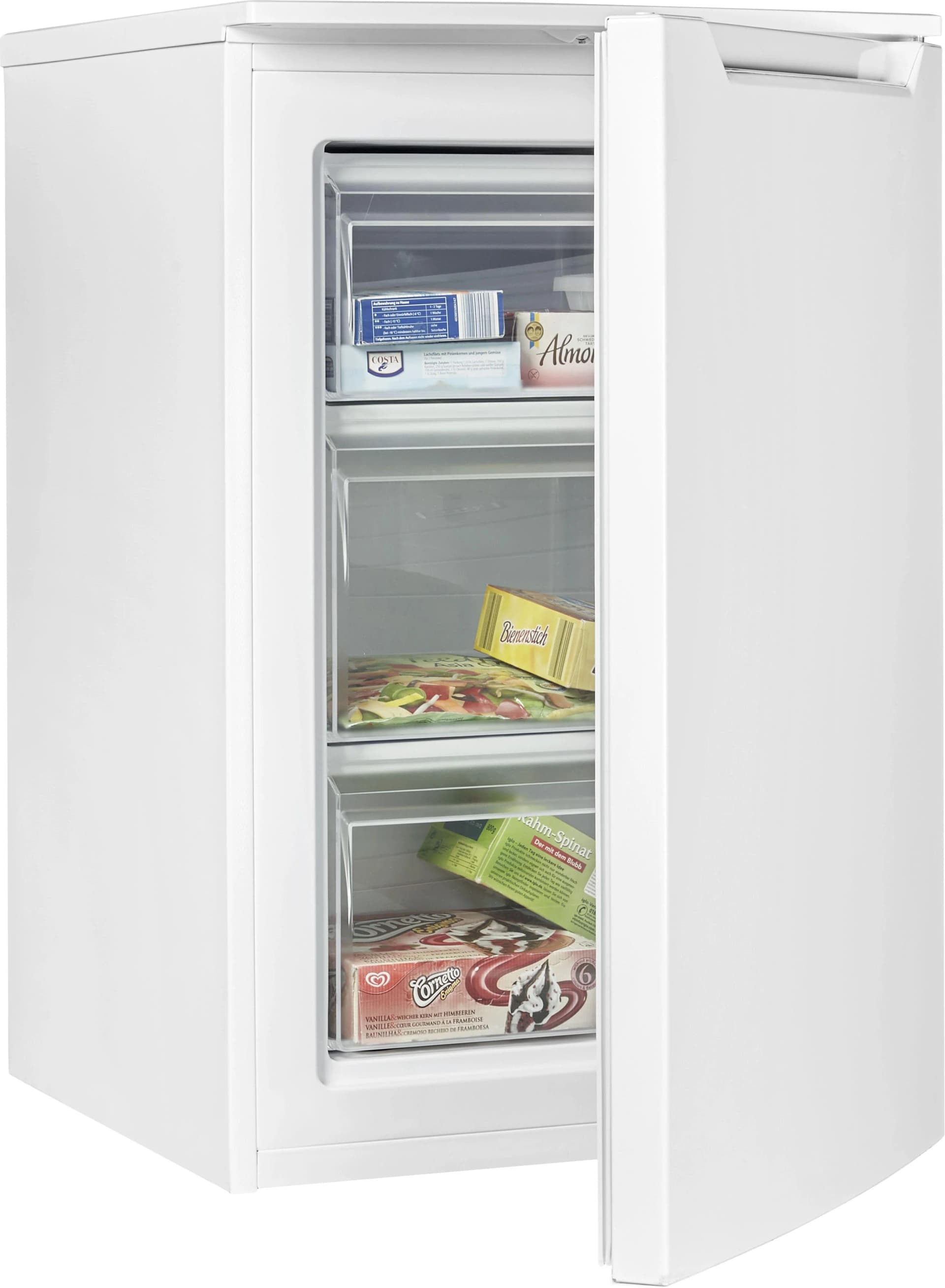 HANSEATIC Gefrierschrank HGS8555A3 4-Sterne Weiß