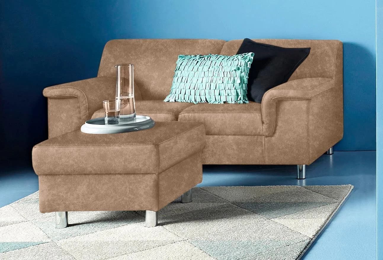 HOME AFFAIRE Jamie 1,5-Sitzer Sofa Braun Polyätherschaum