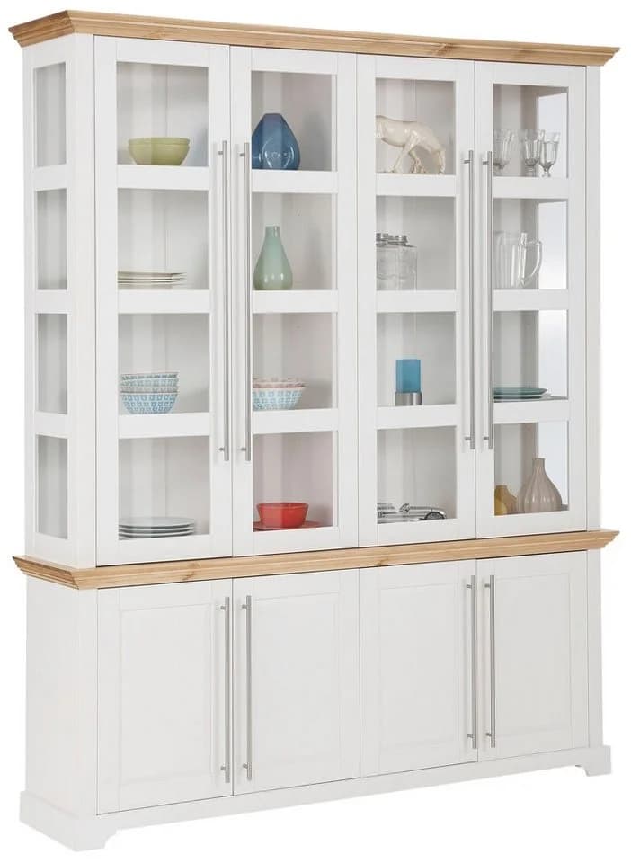 OTTO HOME Vitrine Melissa Weiß Honig Massivholz Kiefer