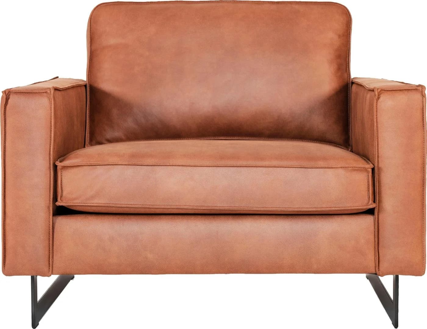 Home affaire Loveseat Pinto 105 cm Cognac Lederoptik