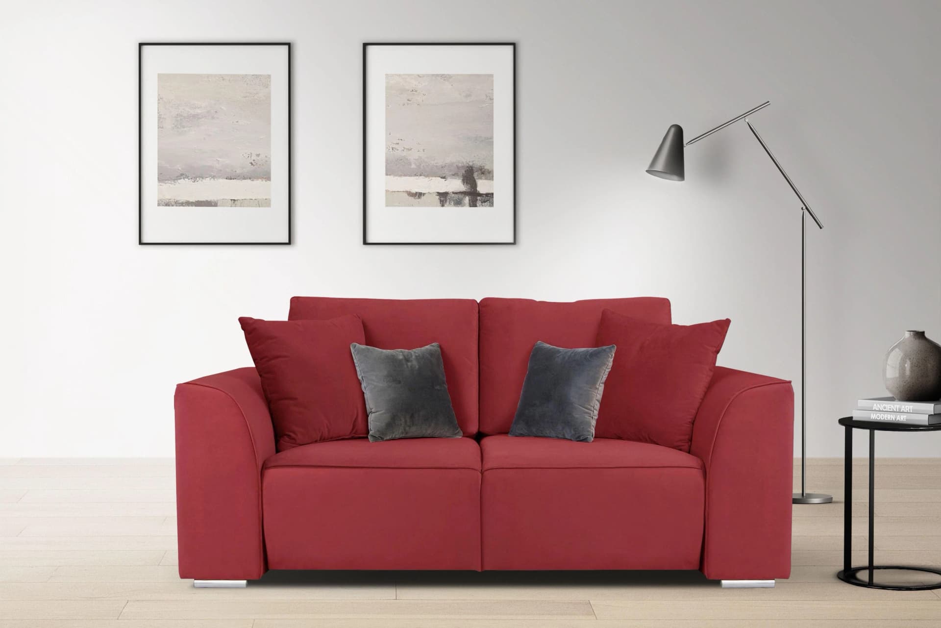 2-Sitzer Sofa INOSIGN BEATRICE Rot Samtoptik