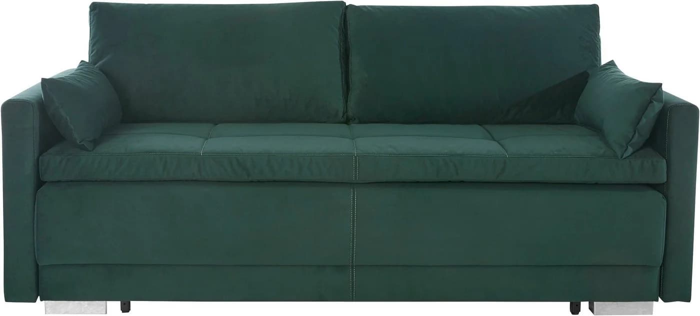 OTTO HOME Schlafsofa Berlin Grün Boxspring Microfaser
