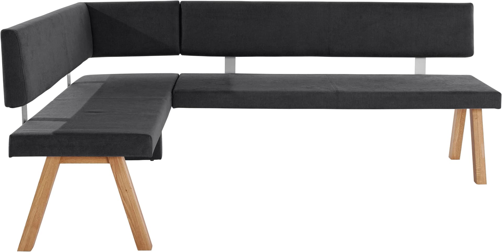 Eckbank OTTO HOME Rio Schwarz Massivholz Eiche geölt