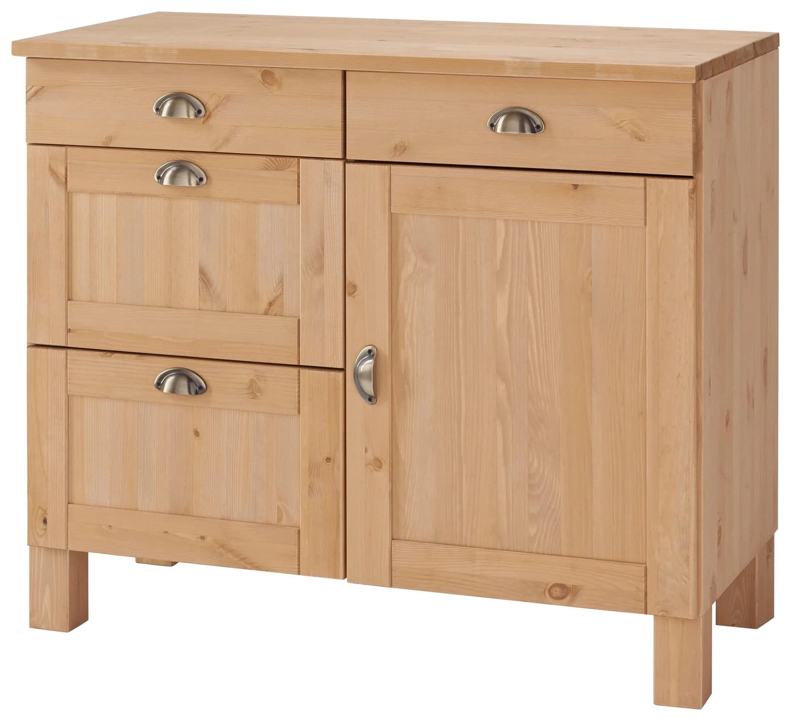 HOME AFFAIRE Oslo Unterschrank Beige Massivholz Kiefer