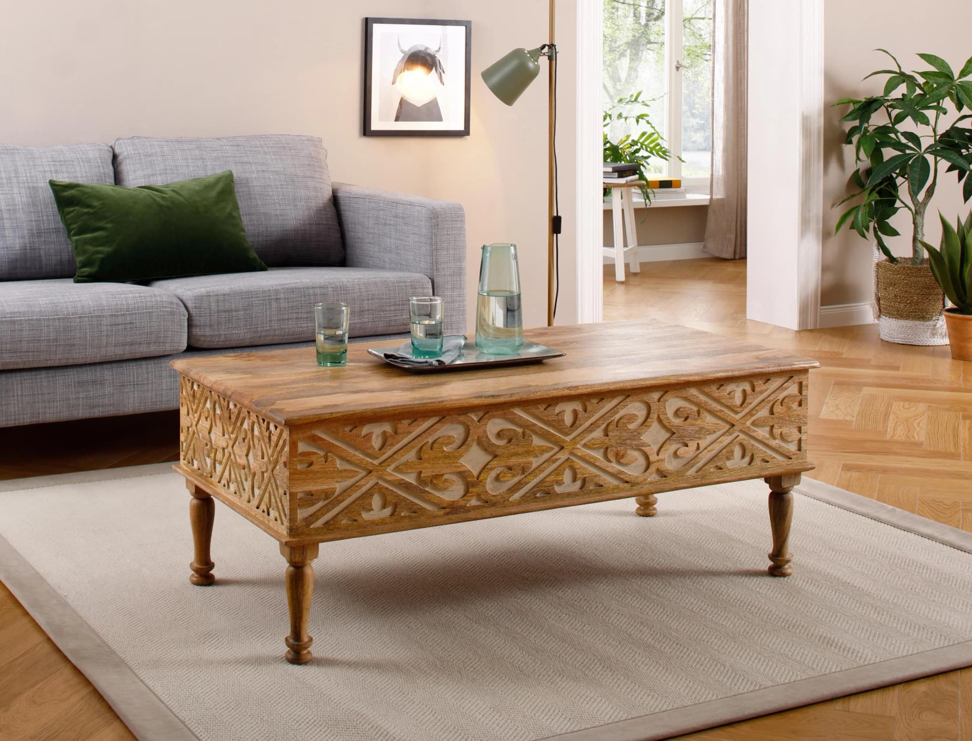 OTTO HOME Couchtisch Spring Mango Massivholz Rechteck