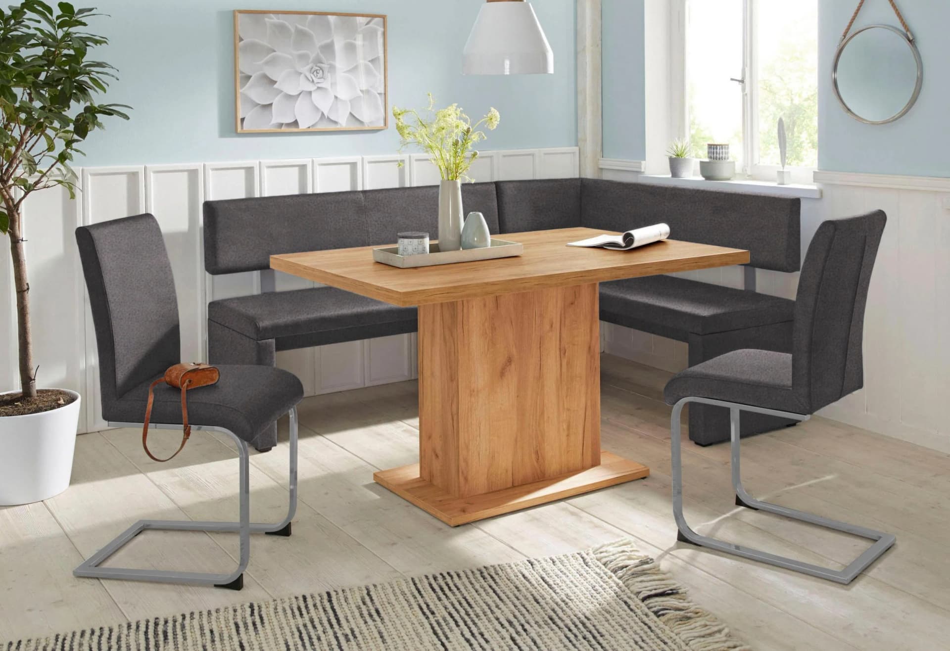 OTTO HOME Eckbank Charissa Schwarz Microfaser