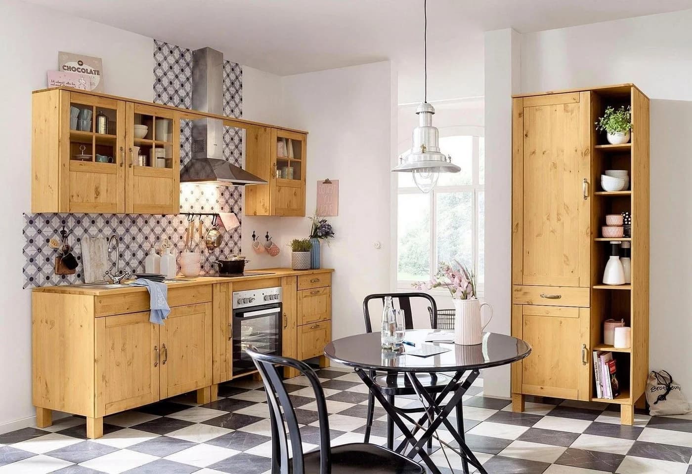 Home affaire Küchenzeile Alby massiv Kiefer Landhausstil