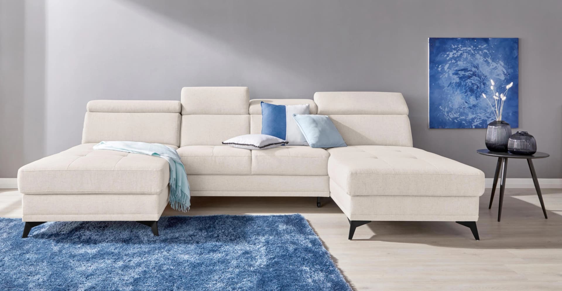 HOME AFFAIRE Cardiz U-Form Wohnlandschaft Beige